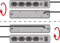 Primera-Line Steckdosenleiste 8-fach schwarz 2m H05VV-F 3G1,0 *CH* - Grafik