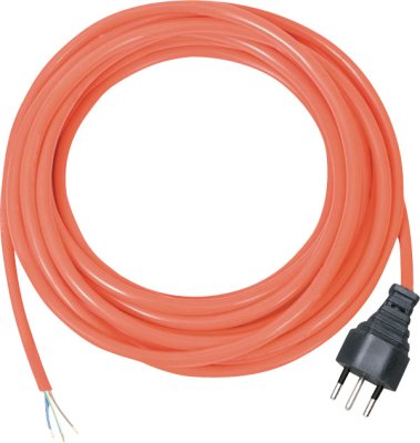 Anschlusskabel BQ rund verpackt, 10m H07BQ-F PUR 3x1,5 orange, 10cm abgemantelt *CH*