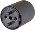 Adapter Fix schwarz DE auf CH 230V 2-polig T11 auf Schuko-Stecker mit Buchse - Produktbild