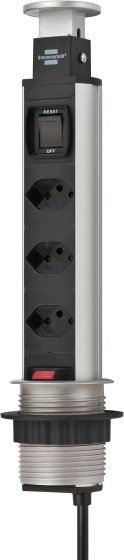 Tower Power Tischsteckdosenleiste 3-fach 2m H05VV-F 3G1,5 *CH* - Produktbild