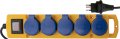 Super-Solid Steckdosenverteiler 5x T13 Steckdosen, T13 Stecker, 3m H05RN-F 3G1,0 gelb/blau, IP55 - Produktansicht