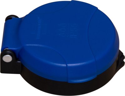 Klappdeckel Schwarz/Blau *CH*T13 IP55 für Steckdoseneinsatz 0116782000/100