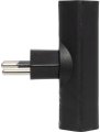 cleverLINE Abzweigstecker flach 2-fach schwarz, drehbar bis 300° *CH* - Produktansicht