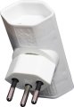 cleverLINE Abzweigstecker flach 2-fach weiss, drehbar bis 300° *CH* - Produktansicht