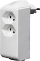 cleverLINE Abzweigstecker 2+1 fach weiss, drehbar bis 300° mit Aufhänger *CH* - Produktbild