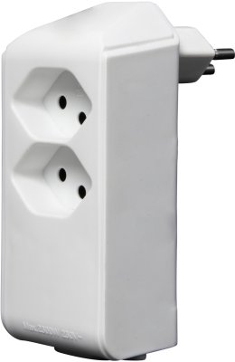 cleverLINE Abzweigstecker 2+1 fach weiss, drehbar bis 300° mit Aufhänger *CH*