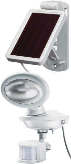 Solar LED-Außenleuchte SOL 14 plus IP44 mit Infrarot-Bewegungsmelder 2xLED 0,5W 85lm Kabellänge 3m Farbe Grau-Weiß - Produktbild