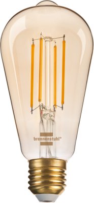 brennenstuhl® Connect WiFi Filament LED Lampe Edison E27, 470lm, 4,9W