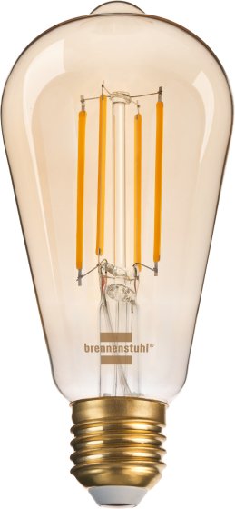 brennenstuhl® Connect WiFi Filament LED Lampe Edison E27, 470lm, 4,9W - Produktbild